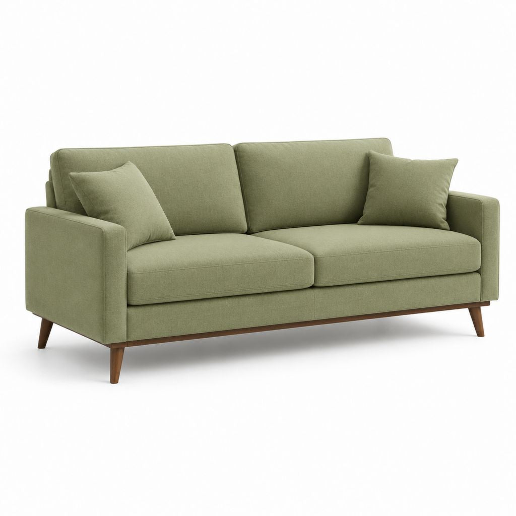 Divano 2 posti verde salvia in poliestere rettangolare 180 x 85 x 85 cm