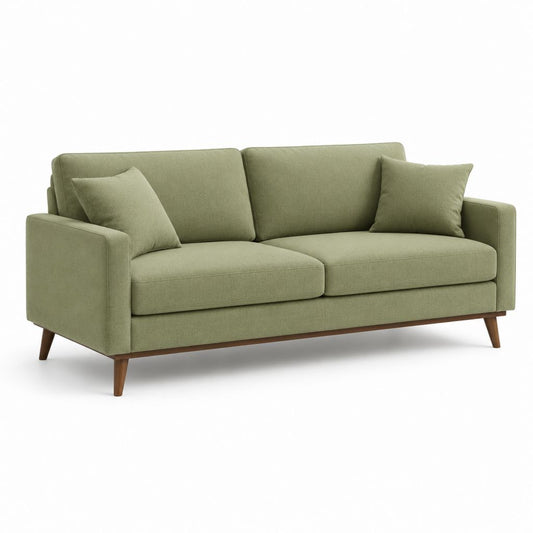 Divano 2 posti verde salvia in poliestere rettangolare 180 x 85 x 85 cm
